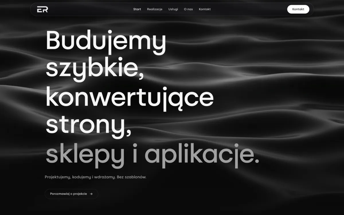 Zrzut ekranu projektu eriz.studio